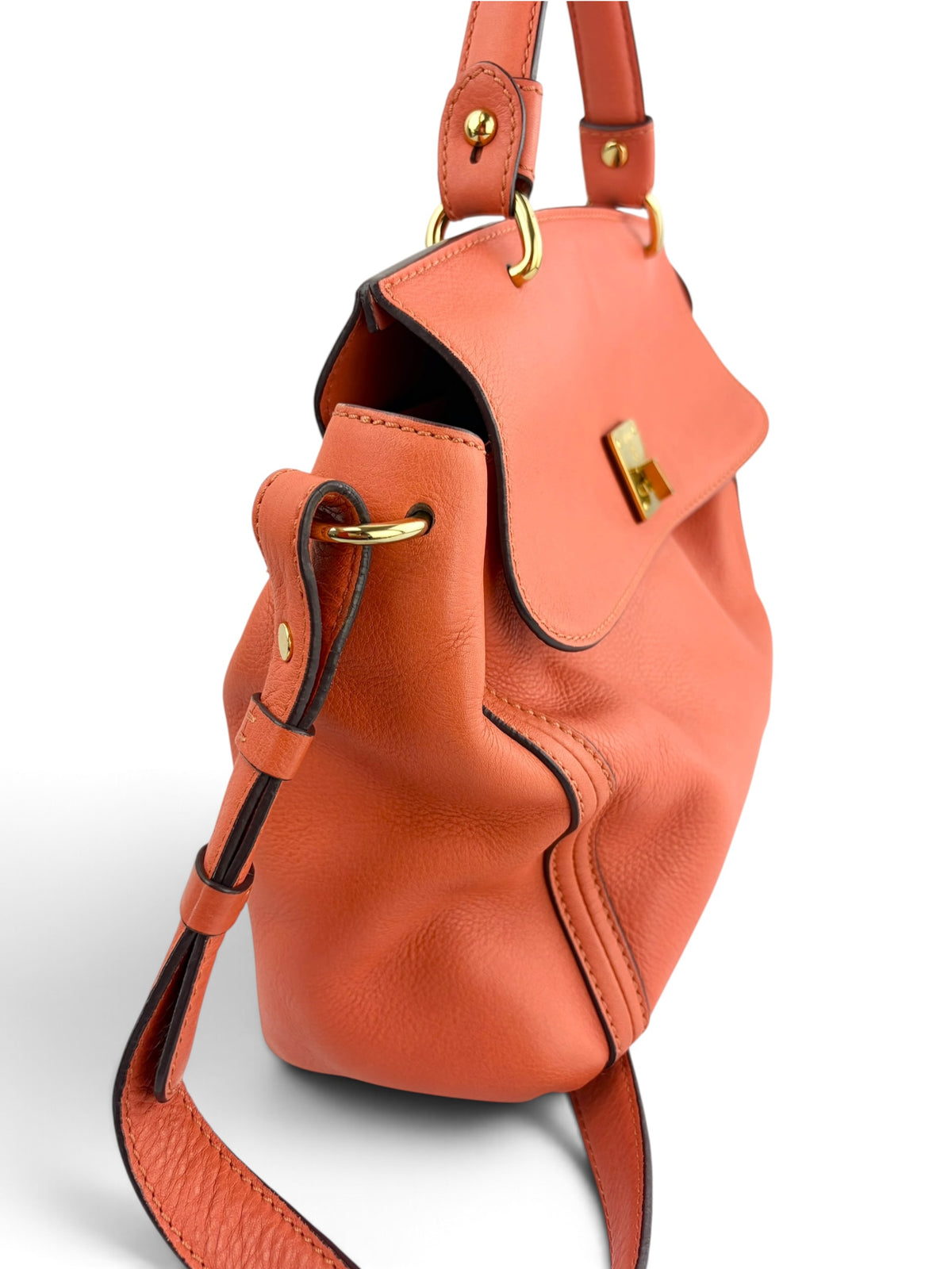 mcm-orange-coral-pebbled-leather-top-handle-satchel-3