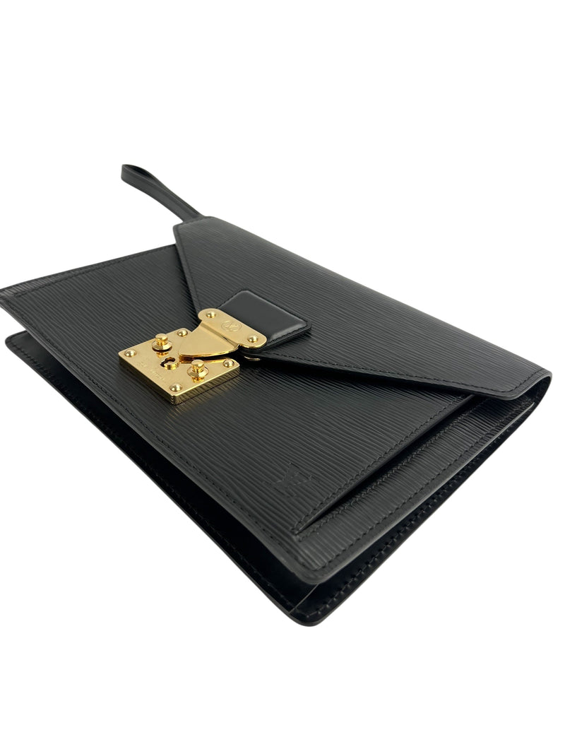 Louis Vuitton Black Epi Dragonne Clutch