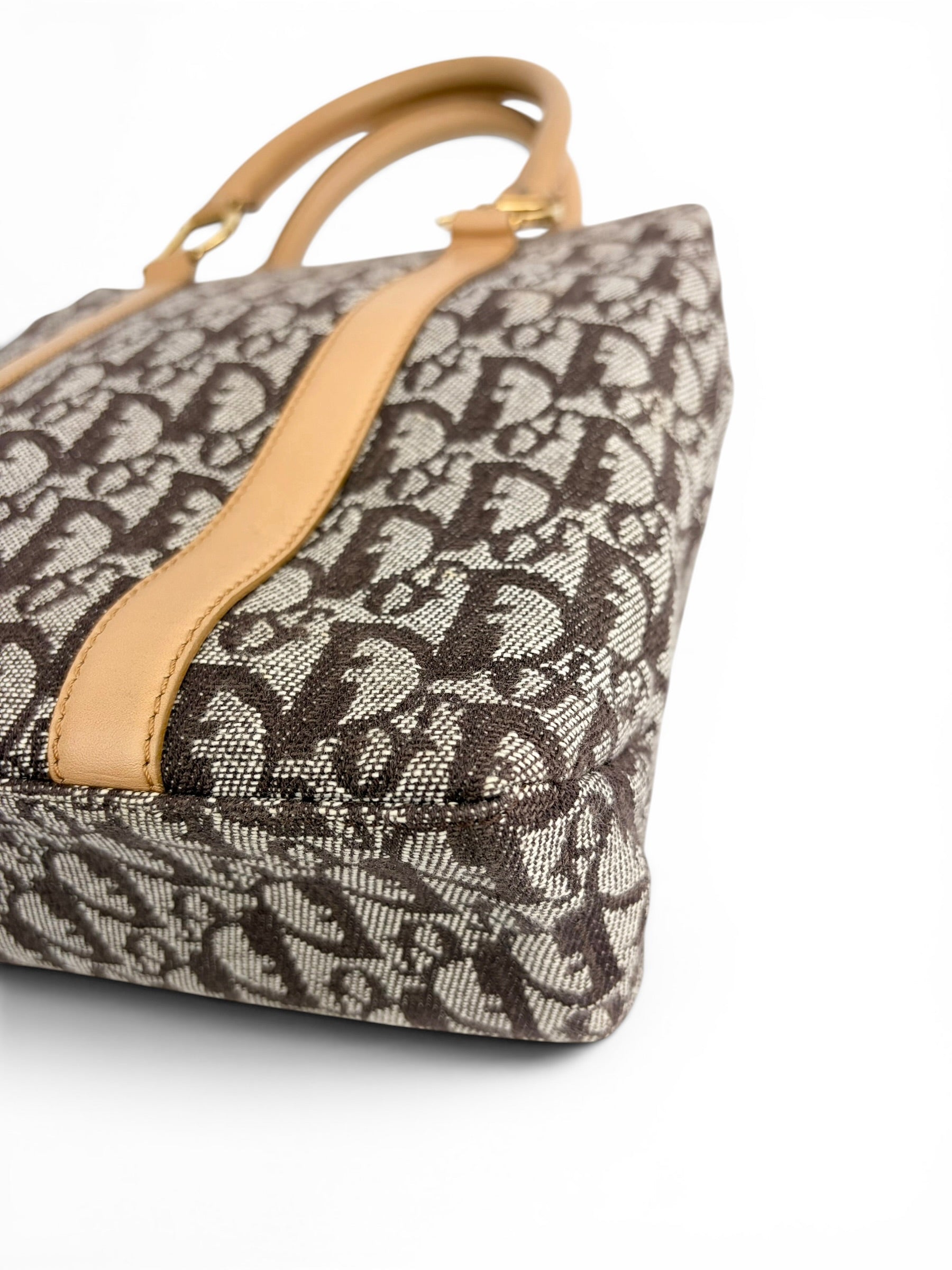 christian-dior-brown-canvas-trotter-top-handle-7