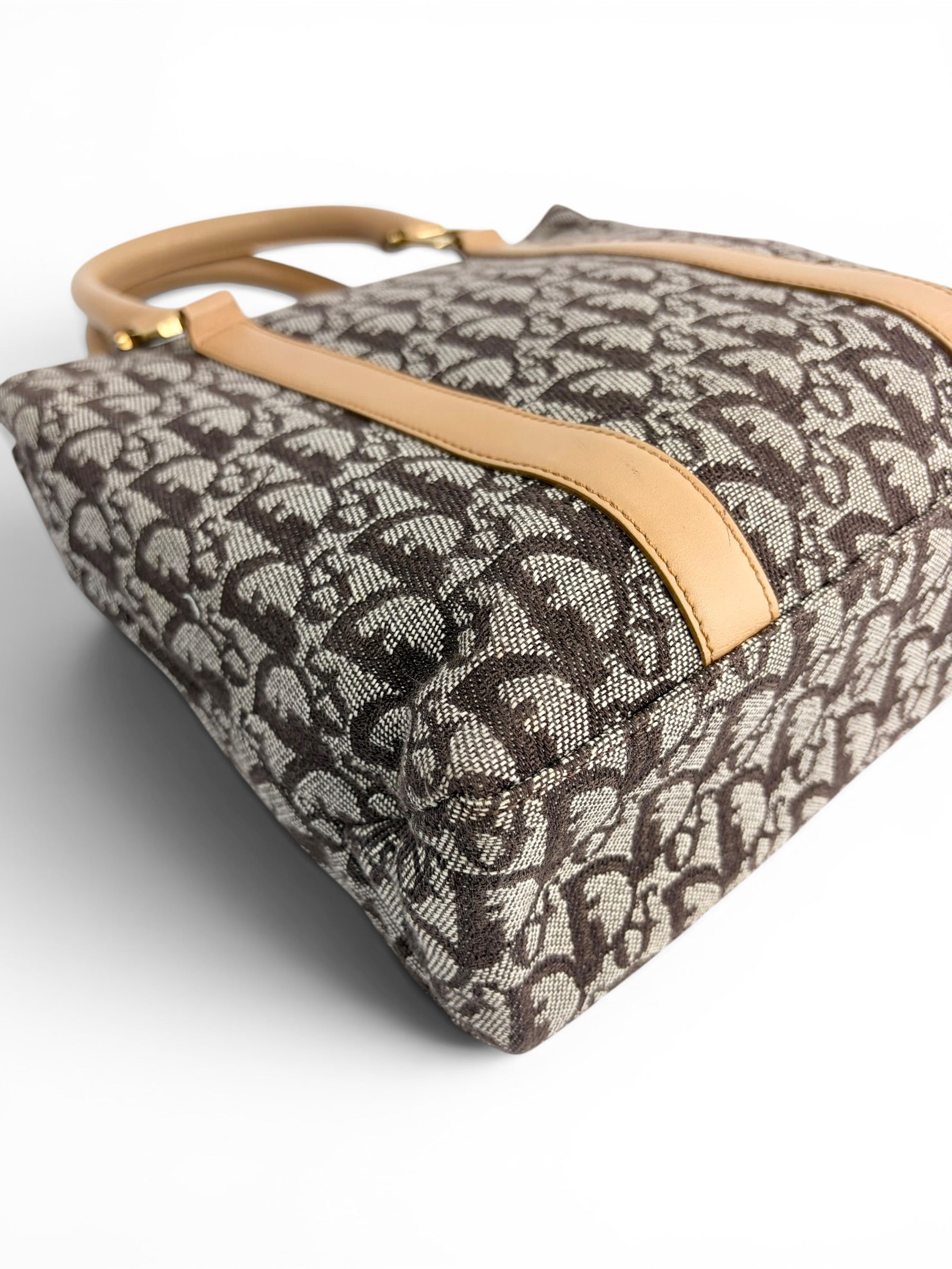 christian-dior-brown-canvas-trotter-top-handle-4