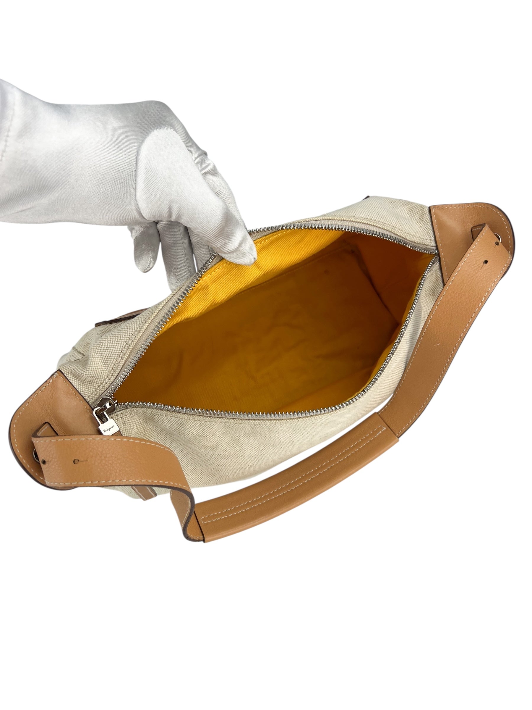 Salvatore Ferragamo Canvas Shoulder Bag