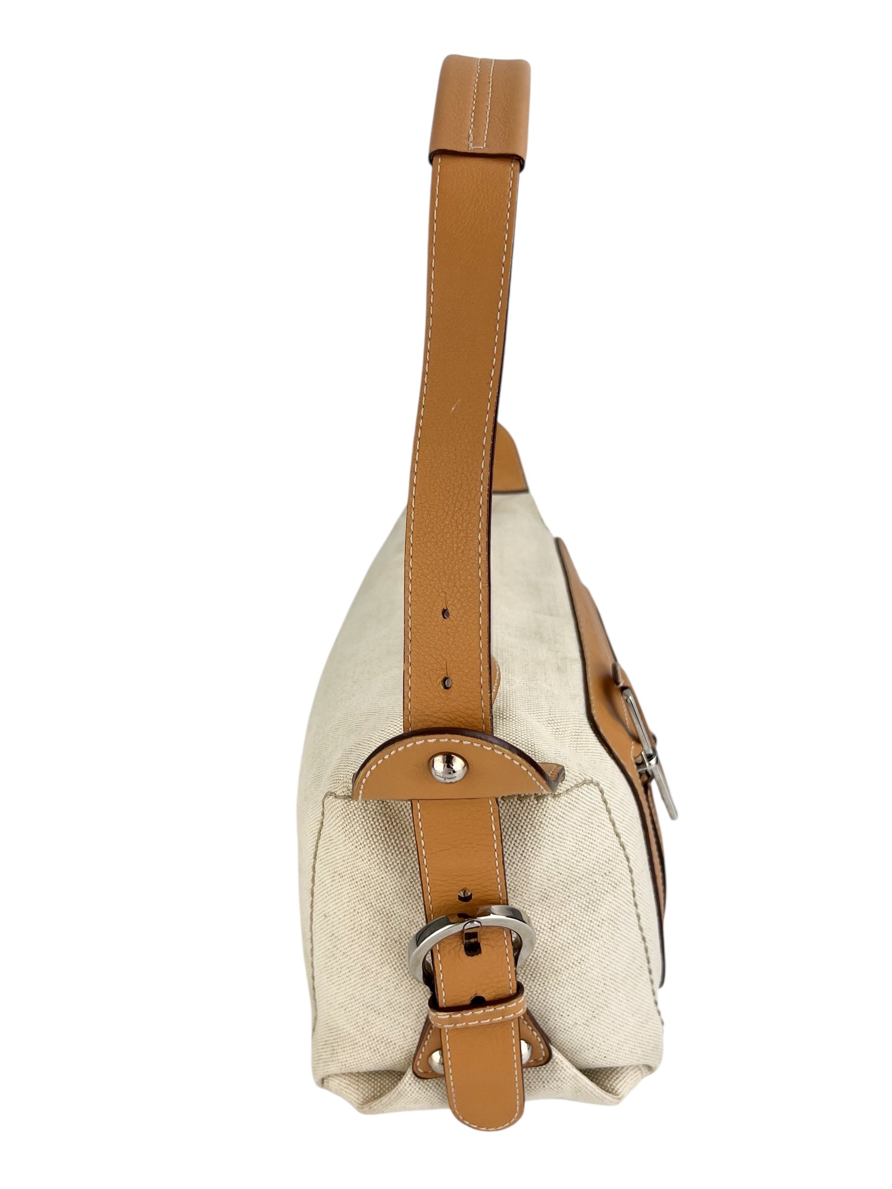 Salvatore Ferragamo Canvas Shoulder Bag