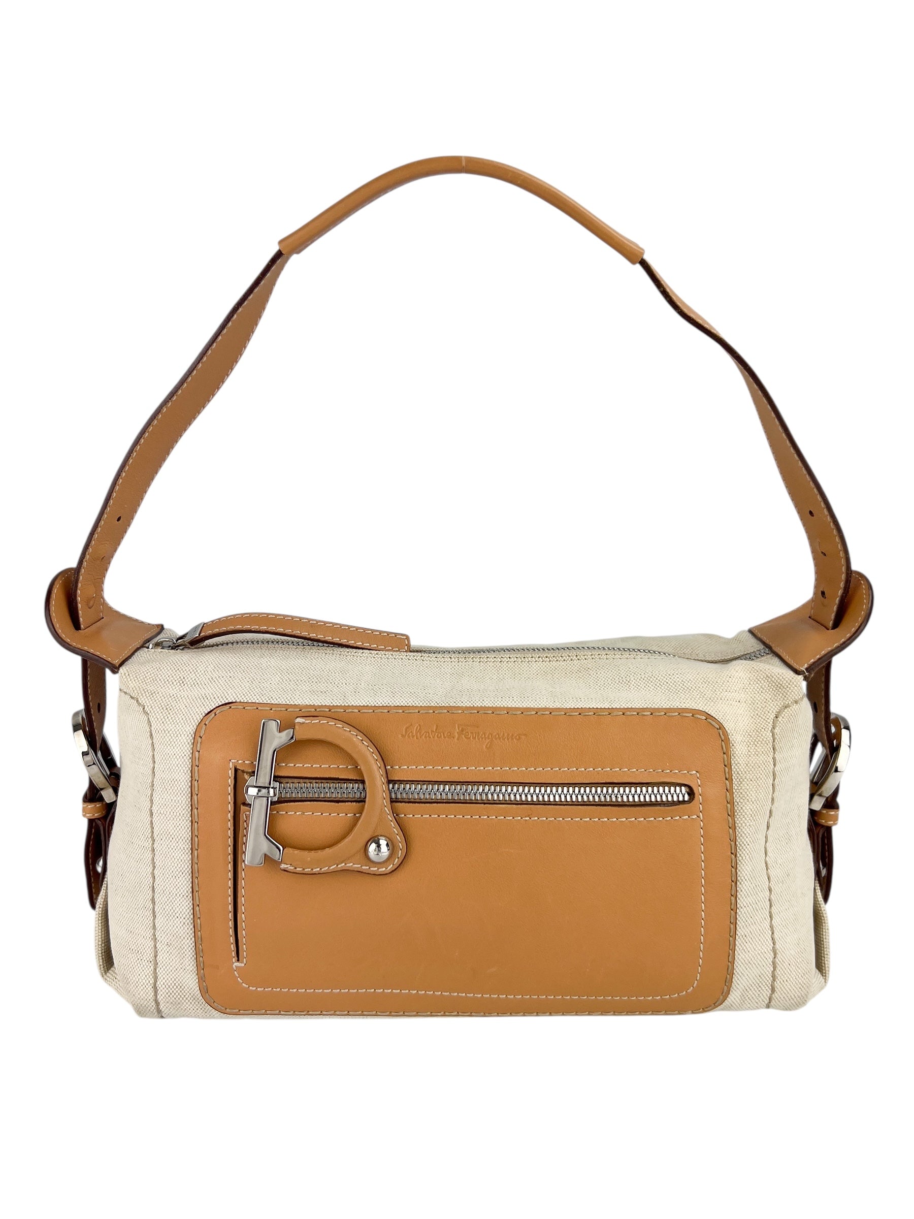 Salvatore Ferragamo Canvas Shoulder Bag