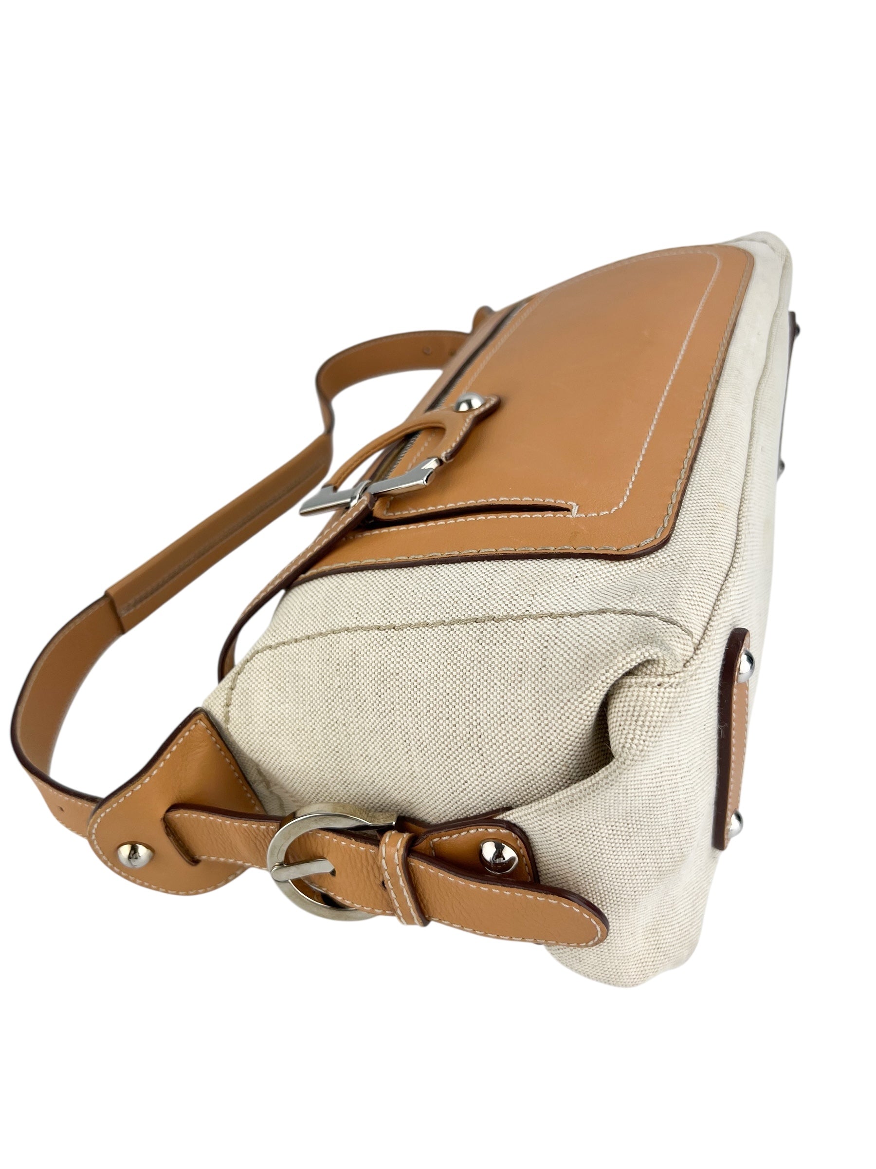 Salvatore Ferragamo Canvas Shoulder Bag