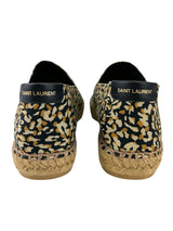 Saint Laurent Brown Canvas Leopard Espadrilles Size 39