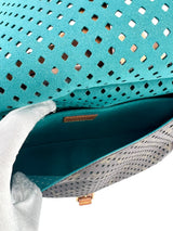 Louis Vuitton Limited Edition Perforated Blue Saumur