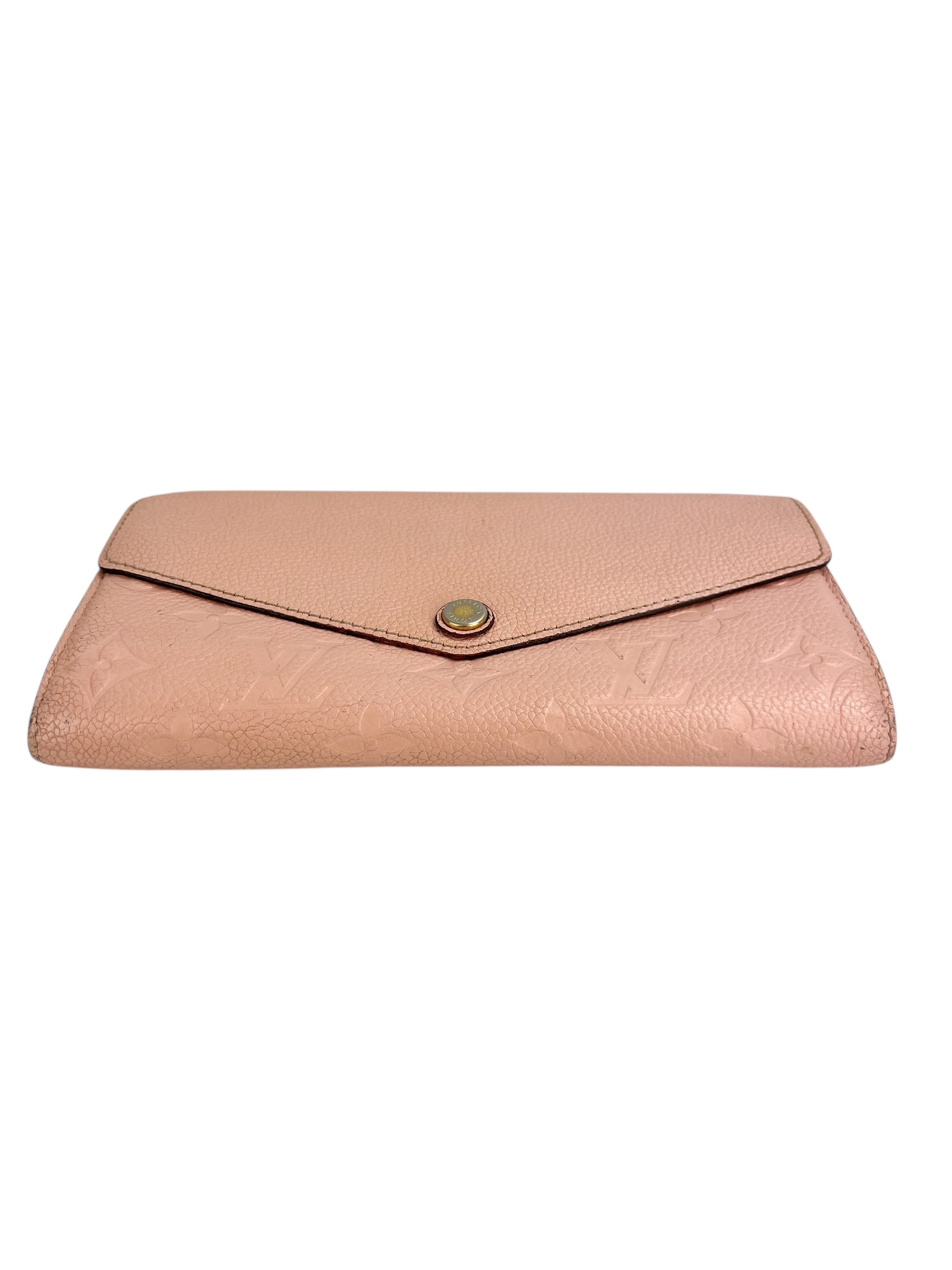 Louis Vuitton Pink Empreinte Sarah Wallet
