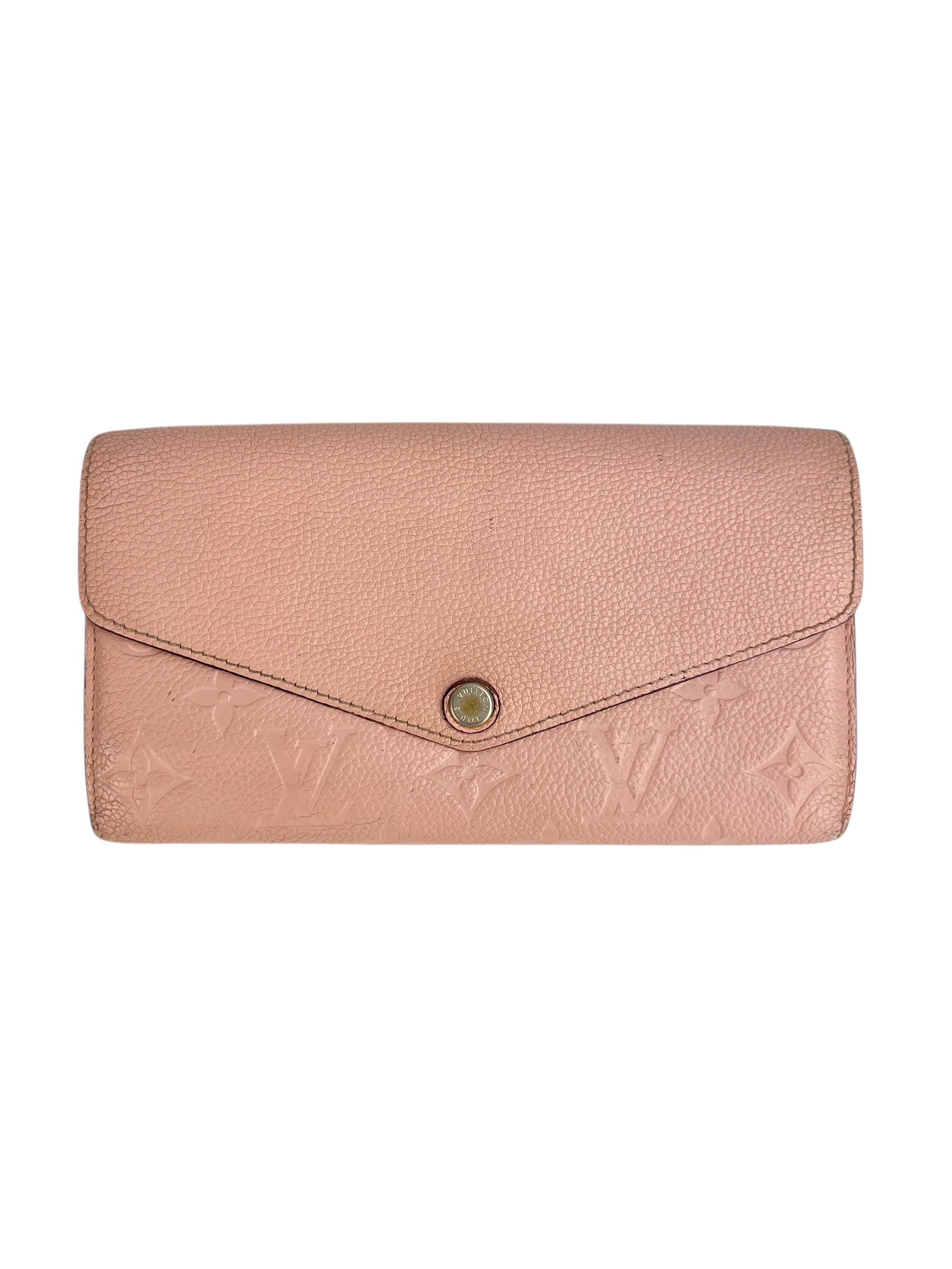 Louis Vuitton Pink Empreinte Sarah Wallet