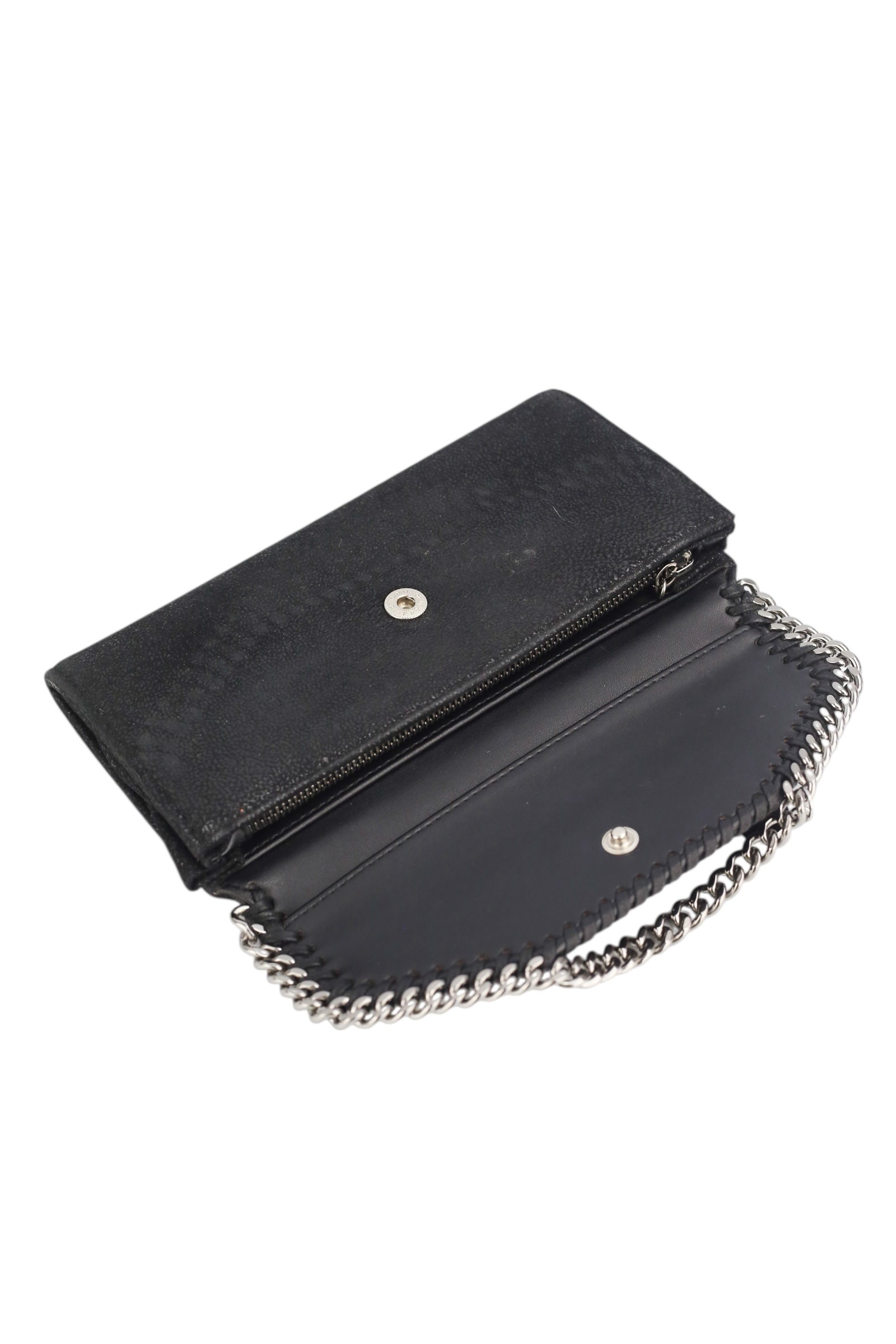 Stella McCartney Black Falabella Continental Wallet