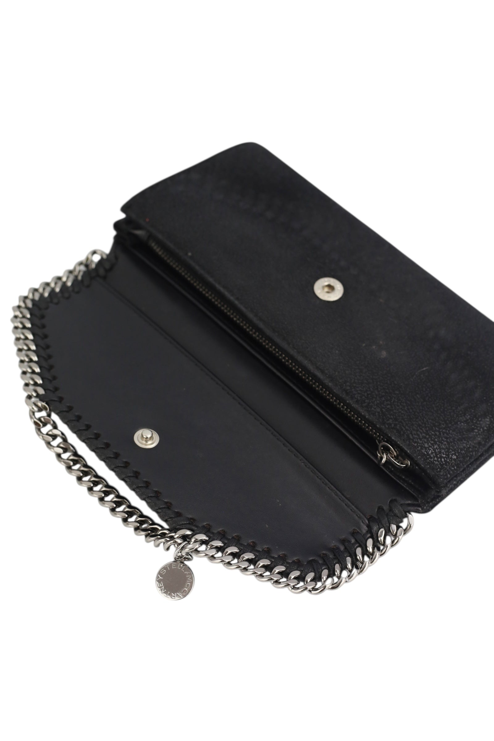 Stella McCartney Black Falabella Continental Wallet