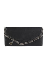 Stella McCartney Black Falabella Continental Wallet