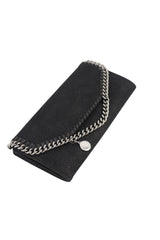 Stella McCartney Black Falabella Continental Wallet