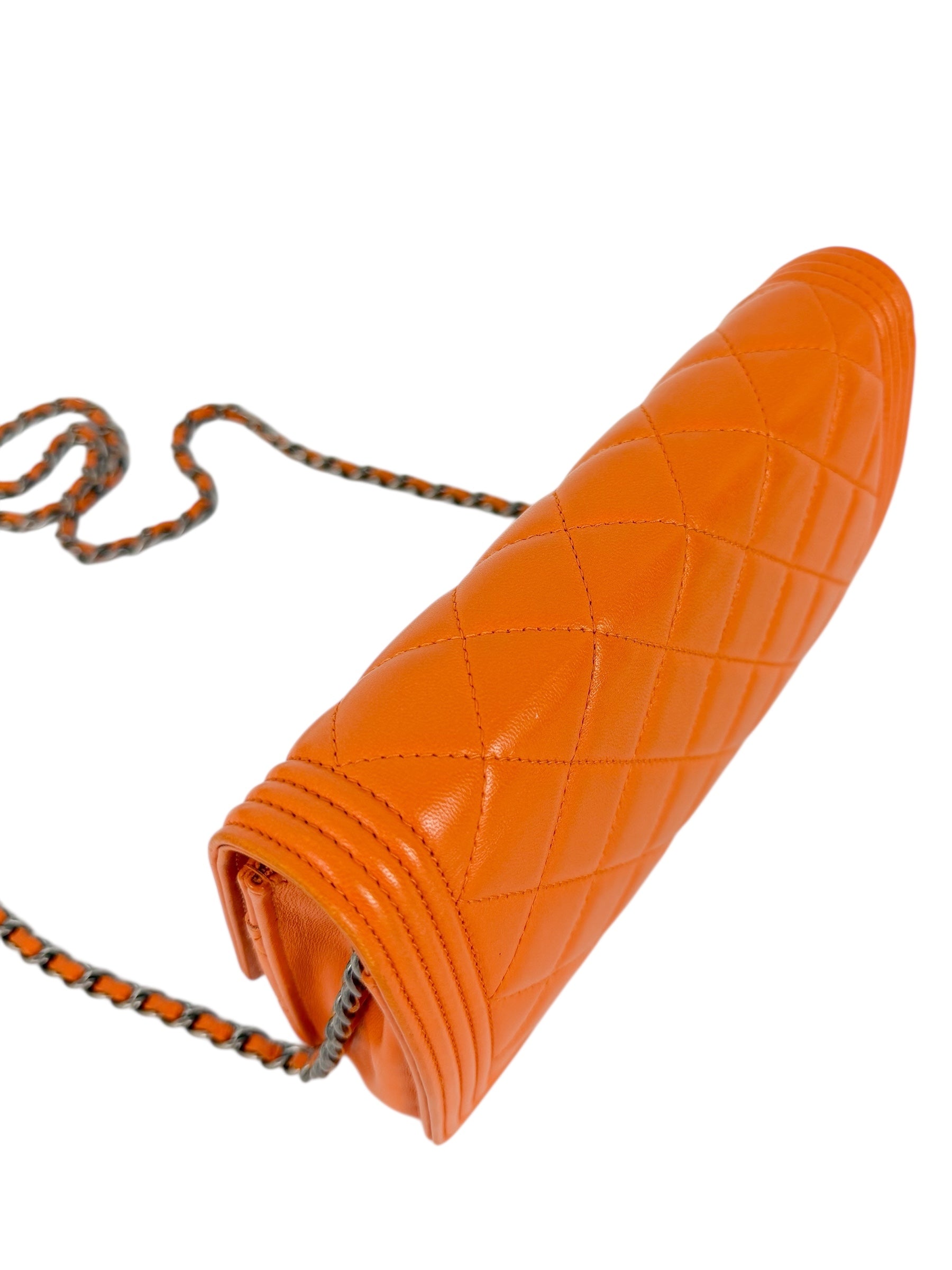 chanel-orange-lambskin-boy-woc-7