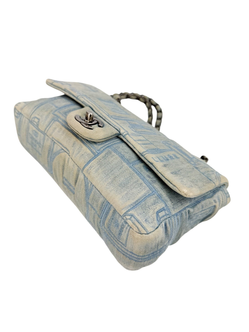 Chanel Denim Rare No. 5 Quilted Classic Flap