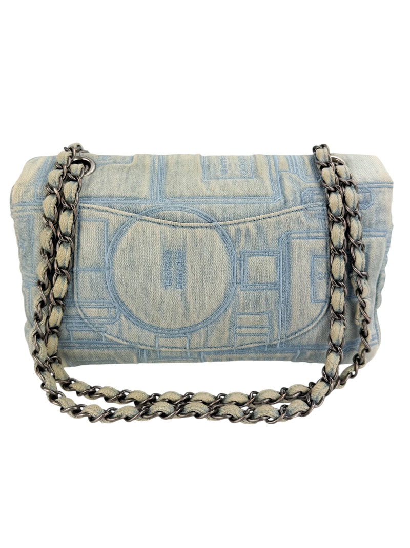 Chanel Denim Rare No. 5 Quilted Classic Flap
