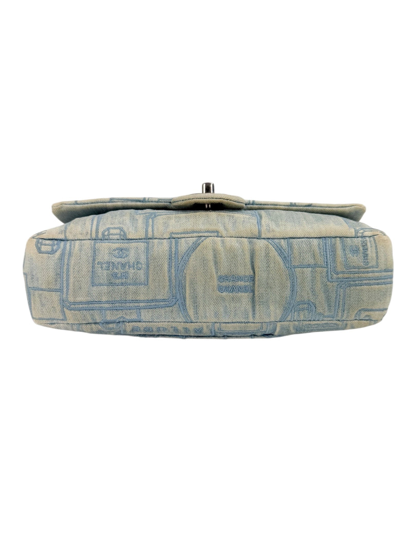 Chanel Denim Rare No. 5 Quilted Classic Flap