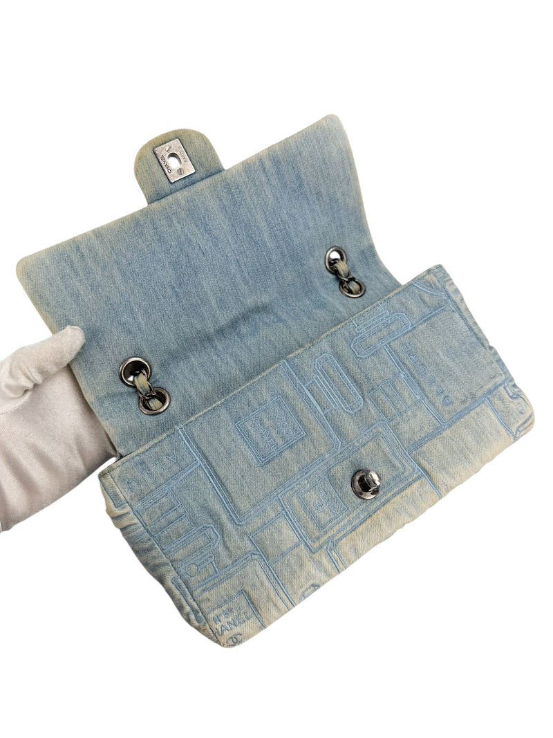Chanel Denim Rare No. 5 Quilted Classic Flap