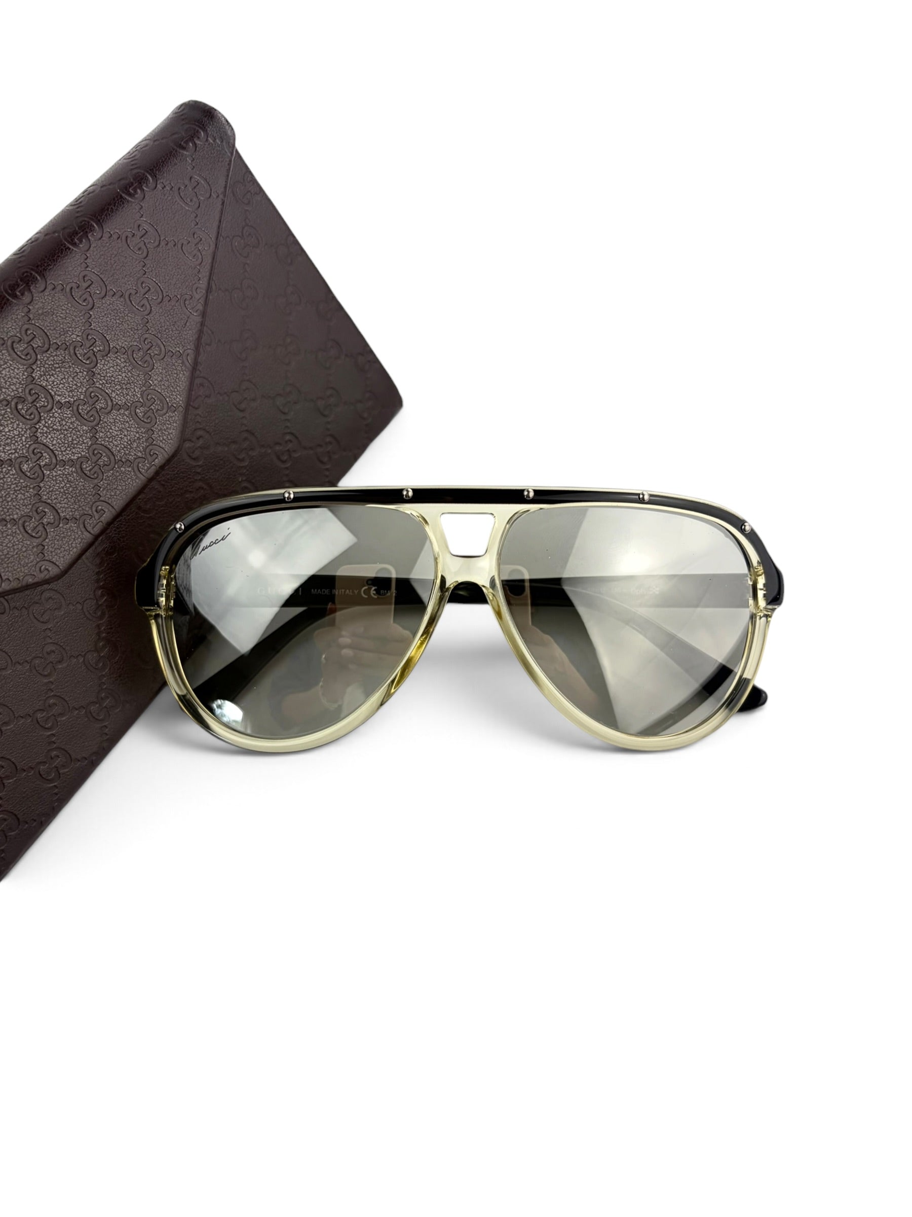 gucci-gold---black-acetate-aviator-sunglasses--1