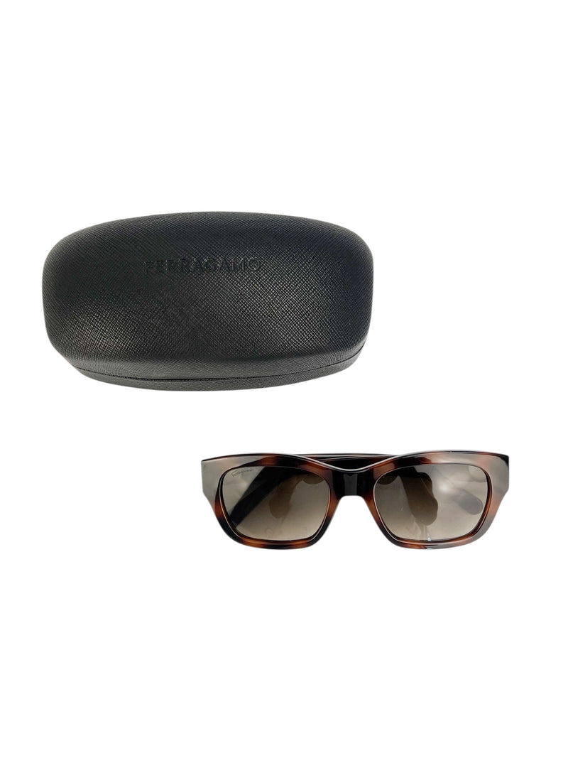 Ferragamo Tortoise Sunglasses Full Set