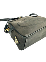 Prada Small Black Logo Camera Bag Canvas