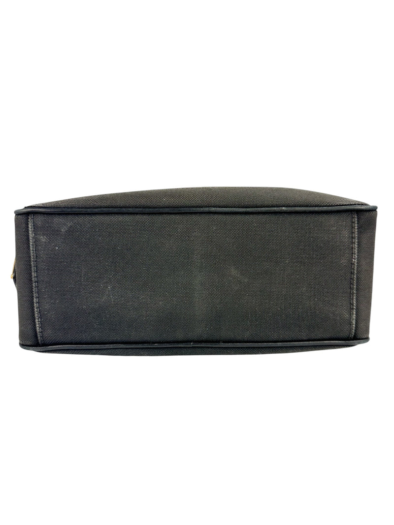 Prada Small Black Logo Camera Bag Canvas
