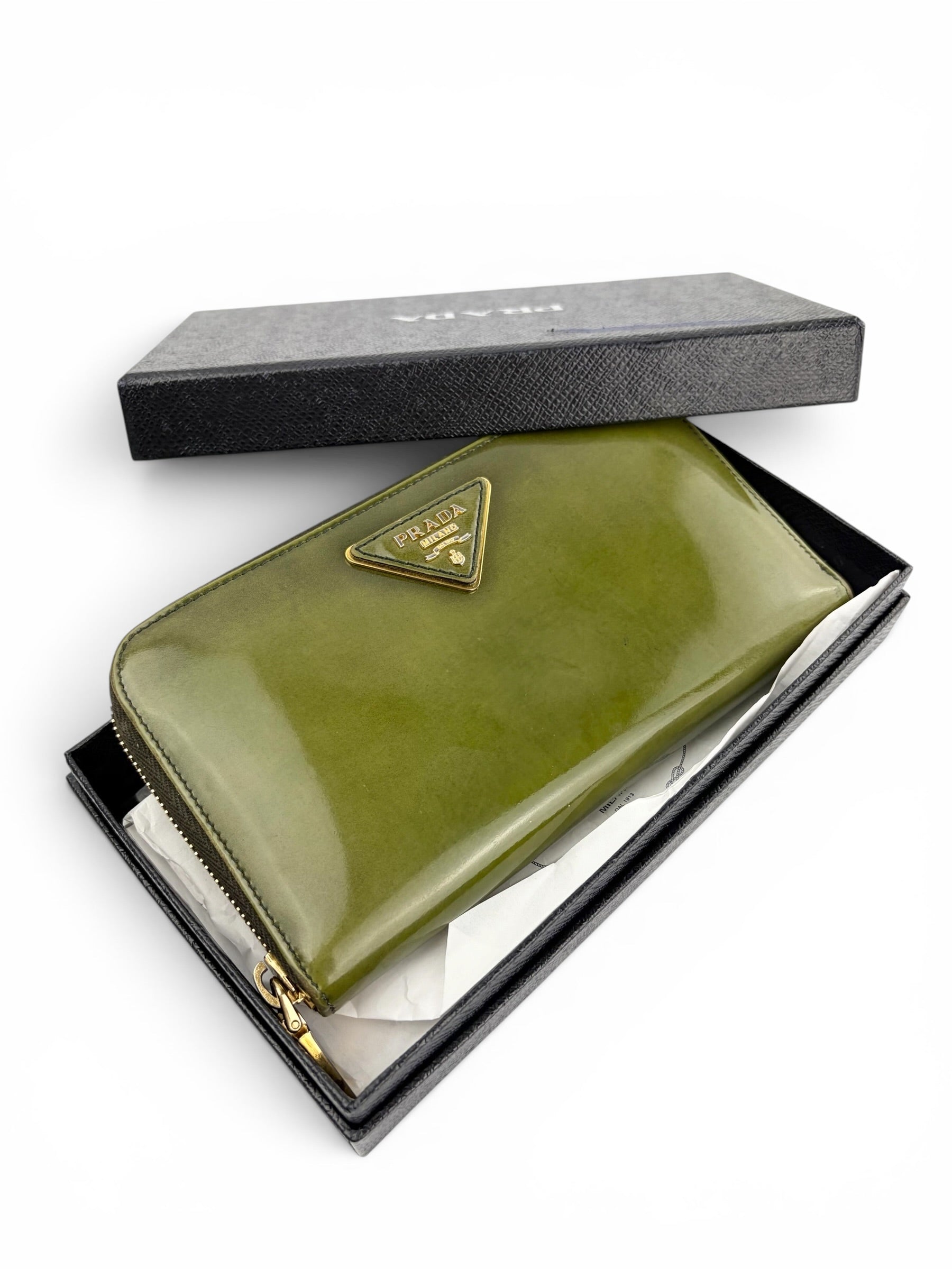 prada-green-patent-leather-zip-around-wallet-1