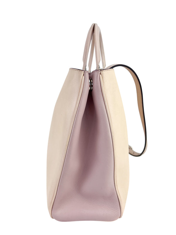 Christian Dior Light Pink Calfskin Diorissimo Medium Tote