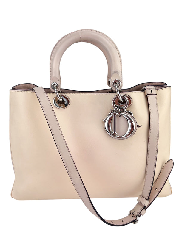 Christian Dior Light Pink Calfskin Diorissimo Medium Tote