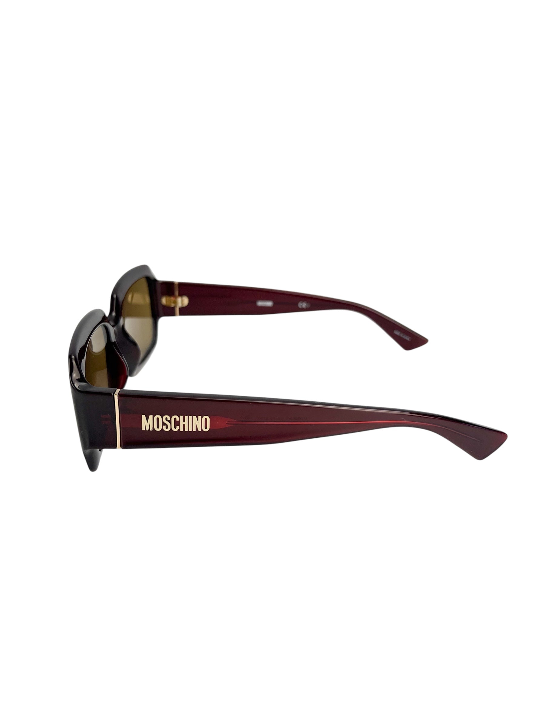 Moschino Burgundy Acetate Sunglasses