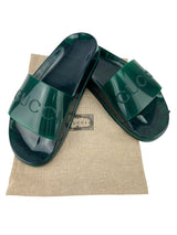 Gucci Green Rubber Sandals