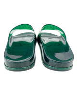 Gucci Green Rubber Sandals