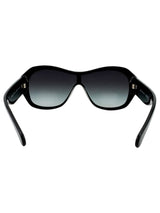 Chanel Black Shield Sunglasses In Box