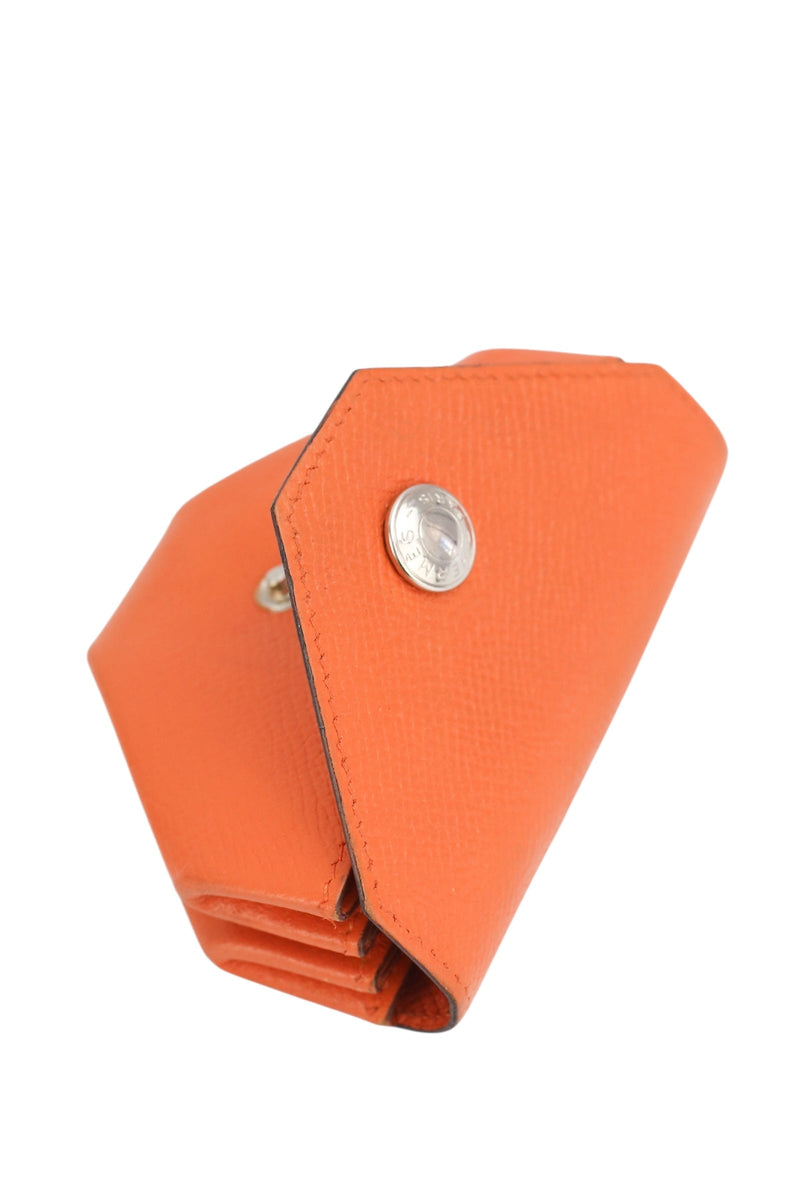 Hermes Le 24 Orange Leather Coin Purse