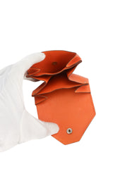 Hermes Le 24 Orange Leather Coin Purse