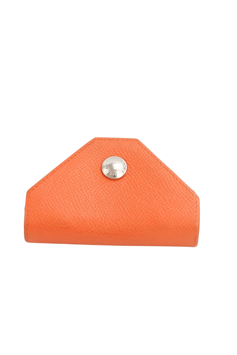 Hermes Le 24 Orange Leather Coin Purse