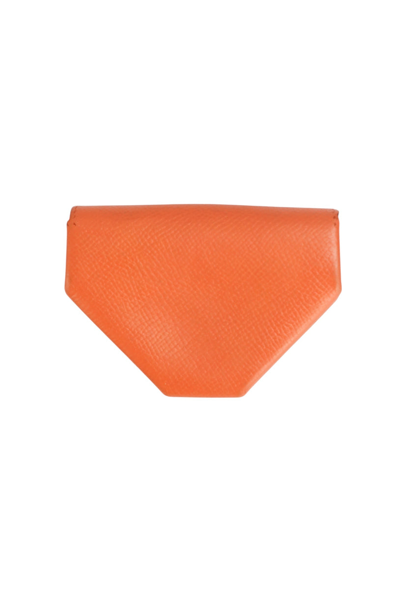 Hermes Le 24 Orange Leather Coin Purse