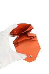 Hermes Le 24 Orange Leather Coin Purse