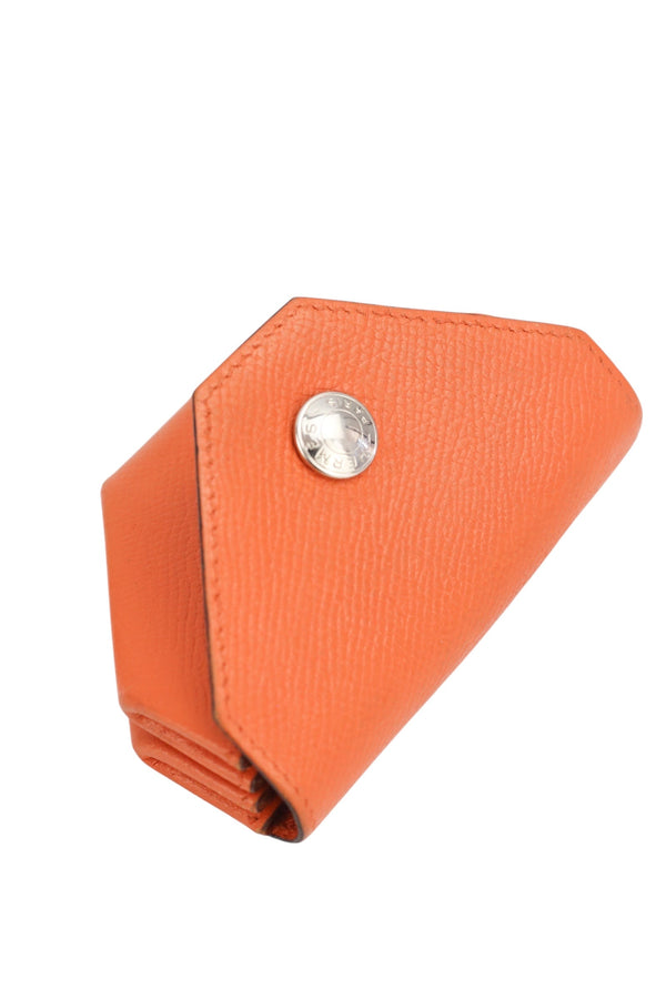 Hermes Le 24 Orange Leather Coin Purse
