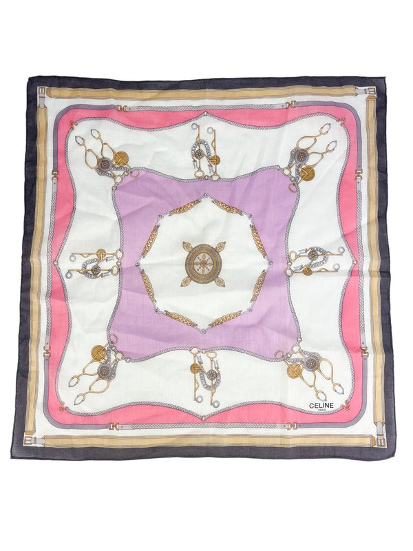 Celine Vintage Buckle Hardware Scarf
