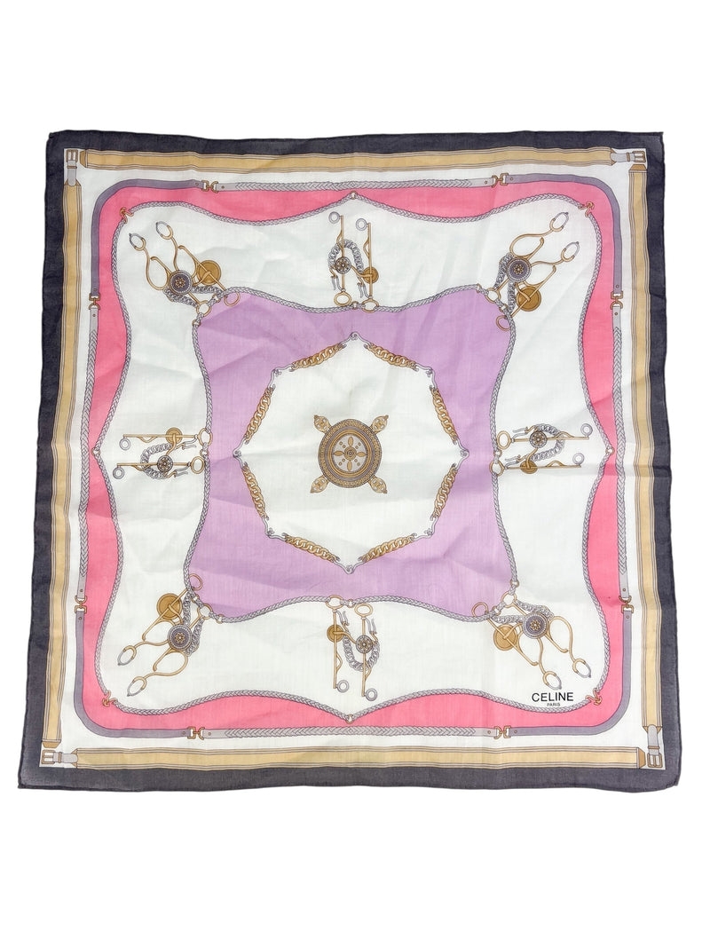 Celine Vintage Buckle Hardware Scarf