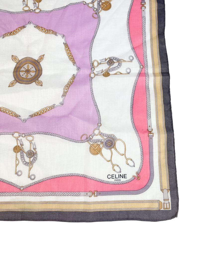 Celine Vintage Buckle Hardware Scarf