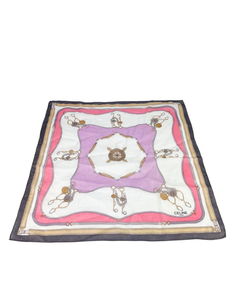 Celine Vintage Buckle Hardware Scarf