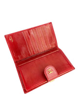 Chanel Red Caviar Leather Kisslock Wallet