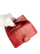 Chanel Red Caviar Leather Kisslock Wallet