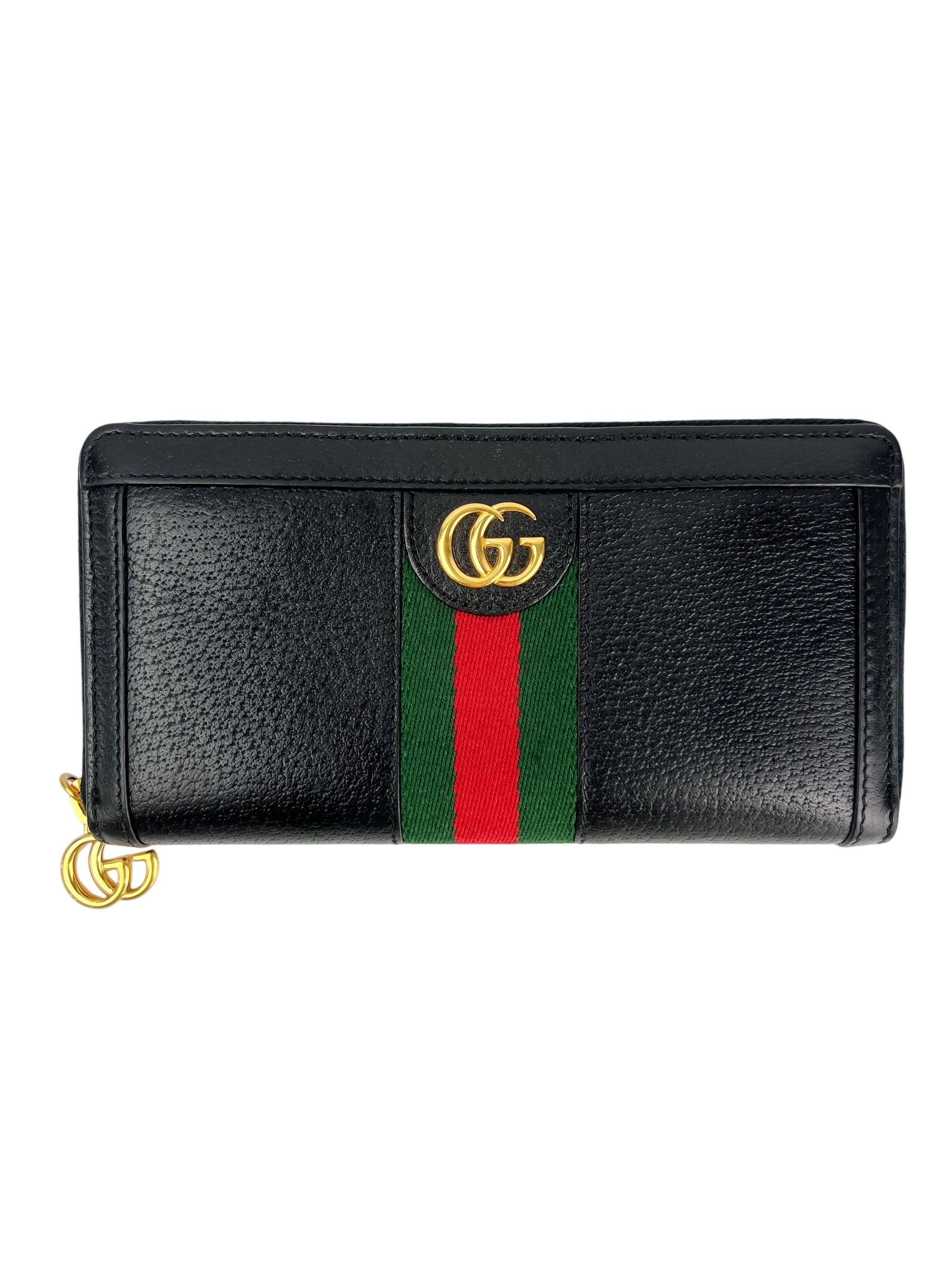 gucci-black-leather-zip-wallet-0