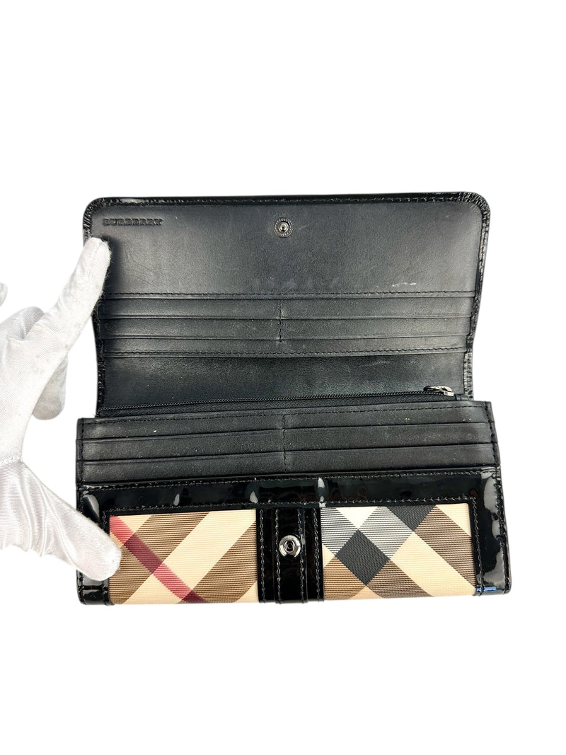 Burberry Vintage Wallet Check Canvas