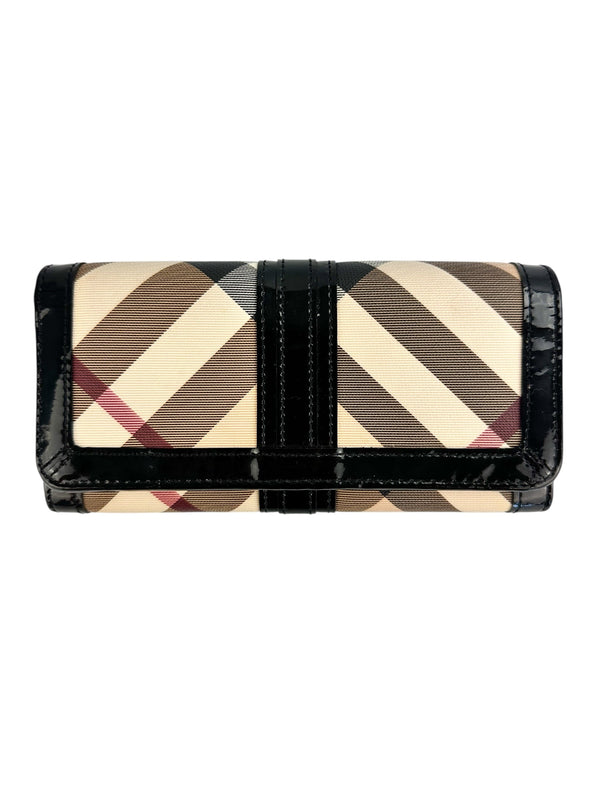 Burberry Vintage Wallet Check Canvas