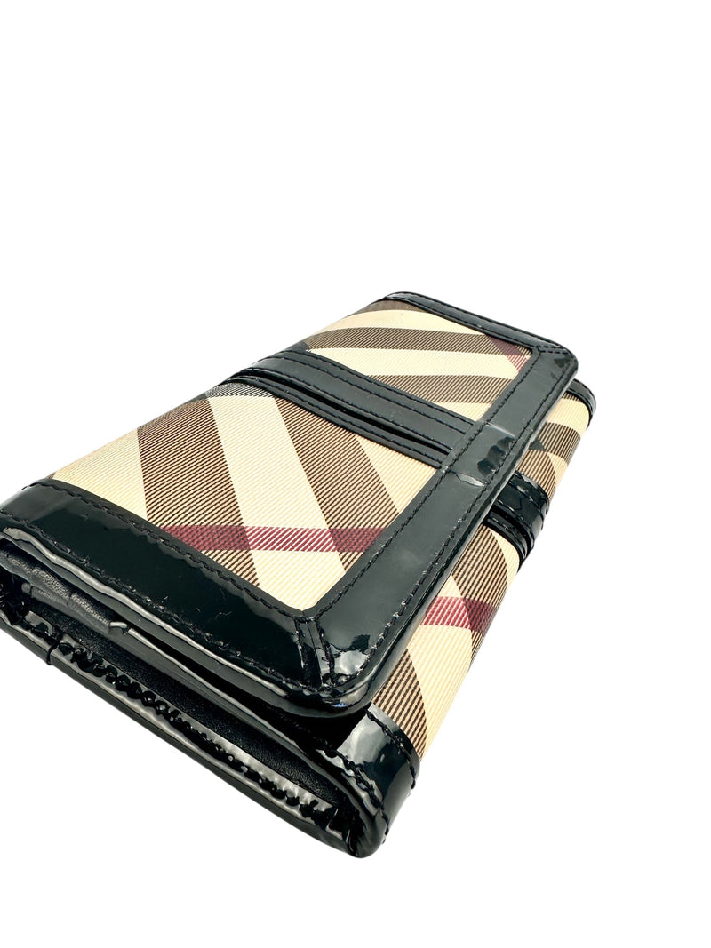 Burberry Vintage Wallet Check Canvas