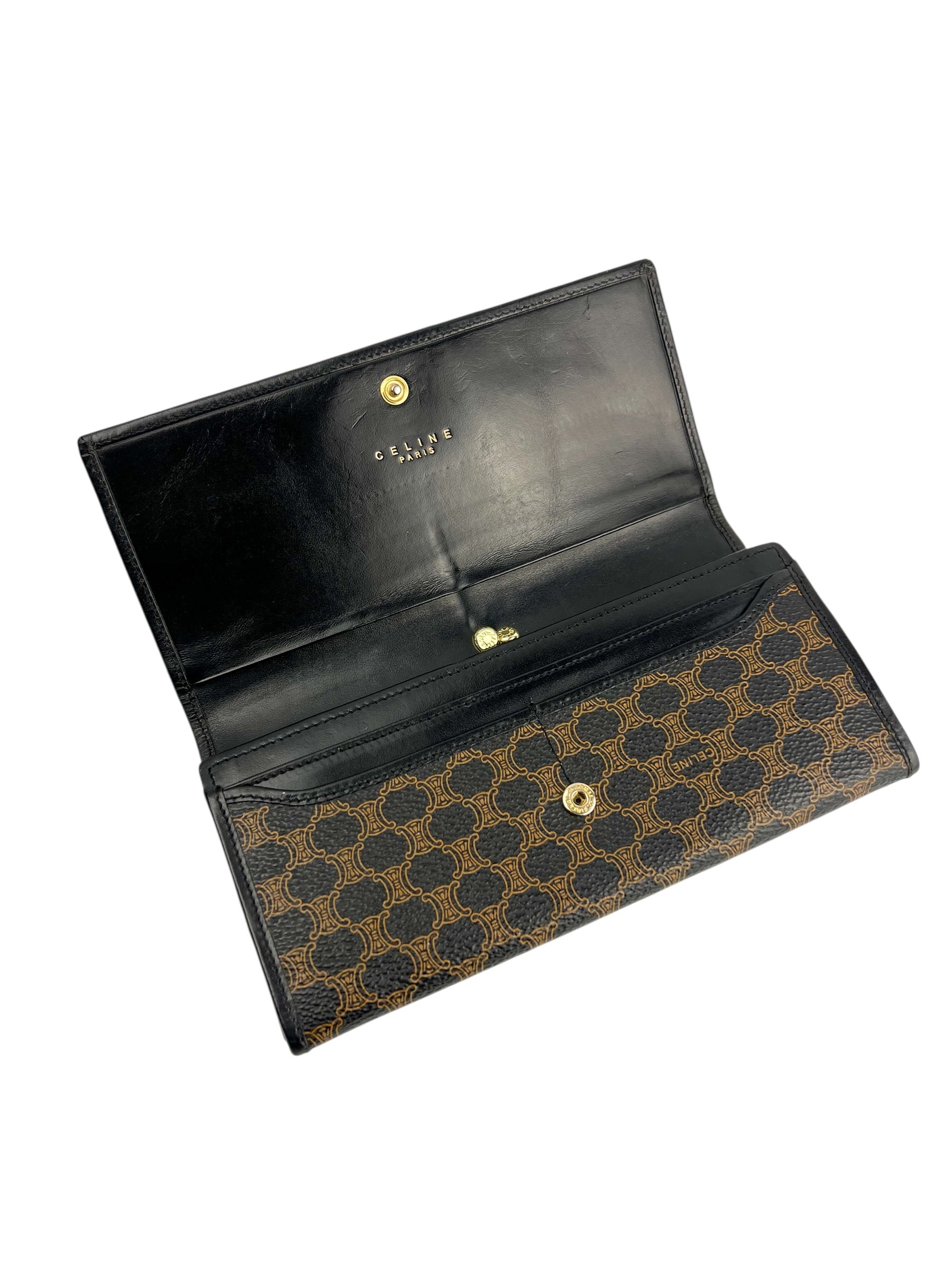 celine-black-macadam-long-wallet-9