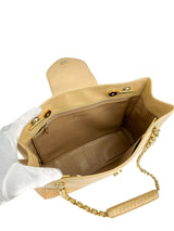Chanel Beige Lambskin Vintage 24K Chain Tote